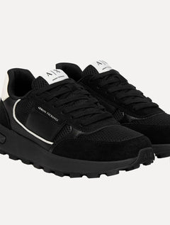 Tênis Armani Exchange Masculino Sneaker Running Black/Off-White