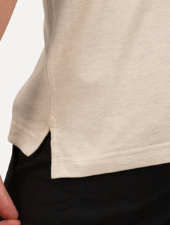 Polo Tommy Hilfiger Masculina Slim Piquet 1985 Areia Mescla