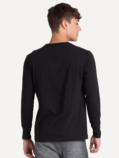 Camiseta Tommy Hilfiger Manga Longa Essential Tee Preta