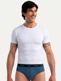 Cueca Mash Slip Cotton Basic Azul
