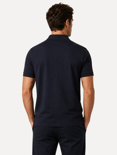 Polo Emporio Armani Masculina Piquet Essential Micro Águia Azul Marinho