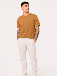 Camiseta Individual Masculina Slim Pima Soft Touch Logo Amarelo Médio