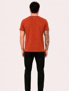 Camiseta Aramis Masculina Basic Lisa Mono Icon Laranja Escuro
