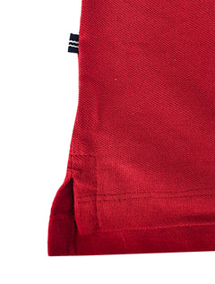 Polo Nautica Masculina Piquet Frisos Logo Colorblock Vermelha