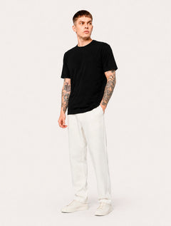 Camiseta Individual Masculina Slim Gola Fina Preta