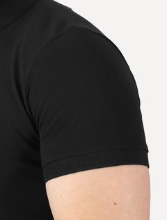 Polo Guess Masculina Piquet 1981 Bordado Preta