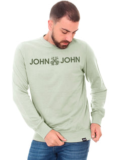 Moletom John John Masculino New Basic Logo Verde Claro