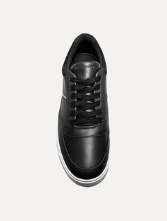 Tênis Calvin Klein Jeans Masculino Couro Sash Logo Basico Preto