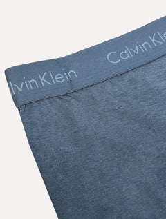 Cuecas Calvin Klein Low Rise Trunk Blue Print Branca/ Preta /Azul Marinho Pack 3UN