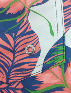 Short Sergio K Masculino Beachwear Folhagem Azul Claro