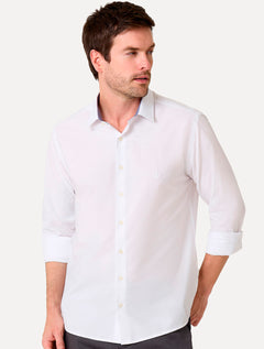 Camisa Dudalina Masculina Slim Tricoline Lisa Branca