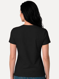 Camiseta Guess Feminina Bold Cursive Embossed Logo Preta