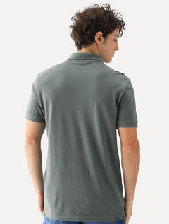 Polo Aramis Masculina Basic Piquet Dark Logo Grafite