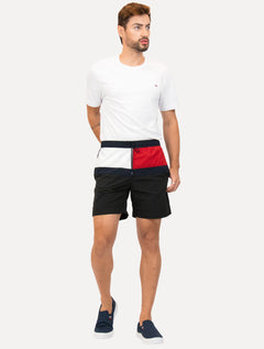 Short Tommy Hilfiger Long Drawstring Colourblock Sash Preto