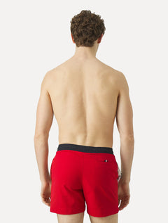 Short Tommy Hilfiger Medium Drawstring Colourblock Sash Vermelho.