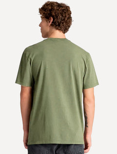 Camiseta Tommy Jeans Masculina Regular Jersey C-Neck Flag Verde Oliva