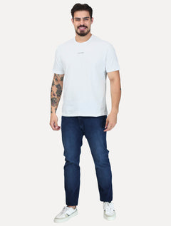 Camiseta Calvin Klein Masculina Flame Front Logo Branca