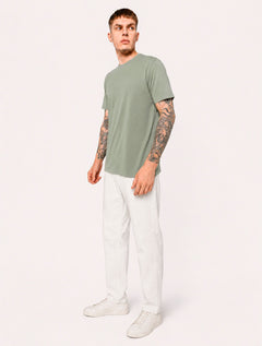 Camiseta Individual Masculina Slim Pima Soft Touch Logo Verde Claro