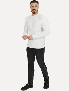 Suéter Dixen Masculino Crewneck Tricot Liso Branco