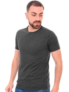 Camiseta Sergio K Masculina Back To Basics Blue Logo Chumbo Mescla