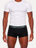 Cueca Calvin Klein Low Rise C11.09 BR00 Grey Branca e Preta Pack 2UN