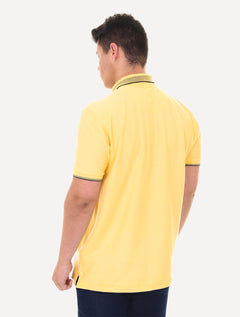 Polo Individual Masculina Comfort Piquet Points Collar Amarela