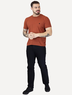 Camiseta Von der Volke Masculina Origineel Velvet Dark Lion Terracota