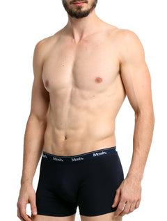 Cueca Mash Boxer Cotton Basic Azul Marinho e Escuro Pack 2UN