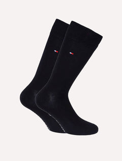 Meia Tommy Hilfiger Masculina Classic Long Preta Kit 2 Pares