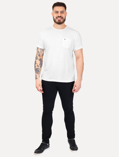Camiseta Tommy Jeans Masculina Regular Pocket Branca