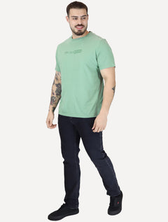 Camiseta Von der Volke Masculina Origineel Lettering Verde Claro