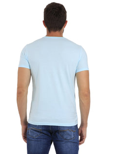 Camiseta Disky Masculina Essential Playa Azul Claro