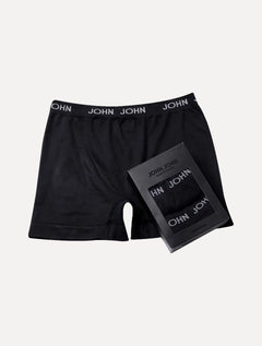 Cueca John John Boxer Poliamida Preta Pack 3UN