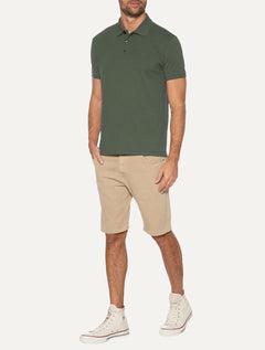 Polo Ellus Masculina Piquet Classic Easa Verde Militar