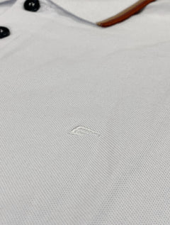 Polo Ellus Masculina Piquet Classic Easa Friso Dark Branca