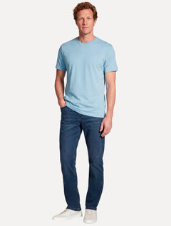 Camiseta Aramis Masculina Basic Lisa Azul Pastel