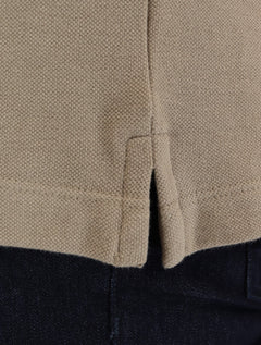 Polo Calvin Klein Masculina Piquet Regular Básica Com Friso Relevo Cáqui