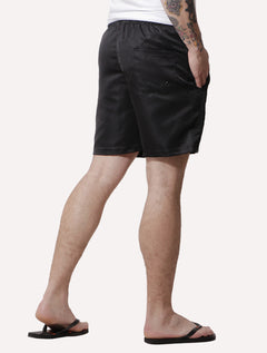 Short Disky Masculino Beachwear Liso Preta