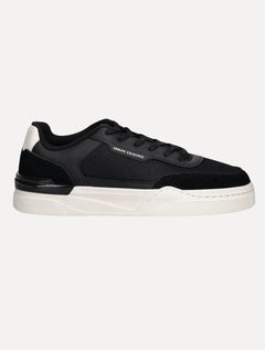 Tênis Armani Exchange Masculino Sneakers Low Pipe Off-White Preto