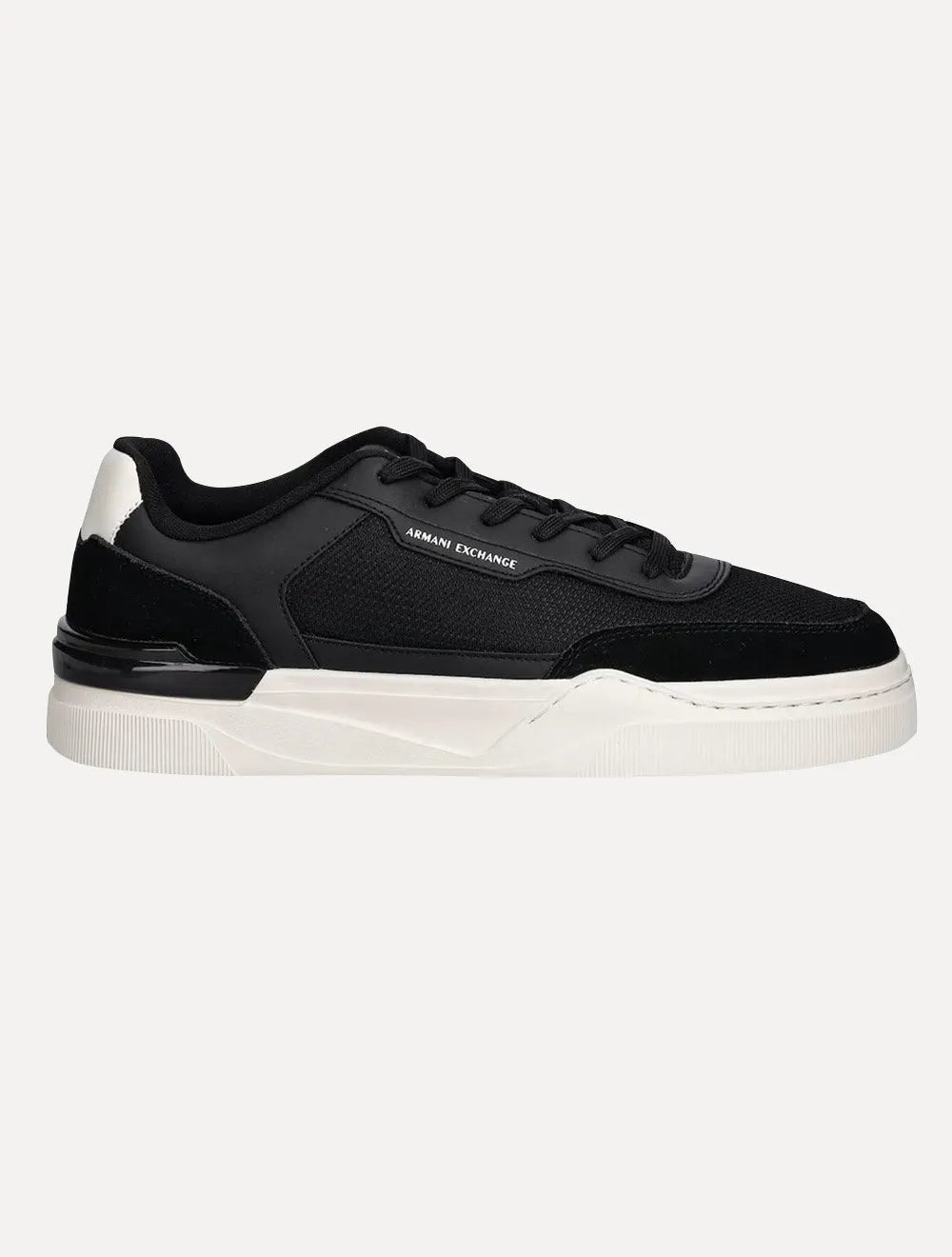 Tênis Armani Exchange Masculino Sneakers Low Pipe Off-White Preto