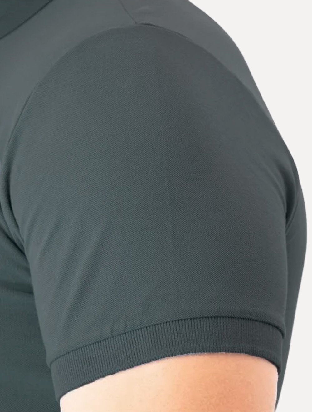 Polo Guess Masculina Piquet Small Patch Chumbo