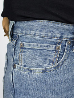 Calça Levis Jeans Masculina 501 Original Stretch Mid Rise Clara