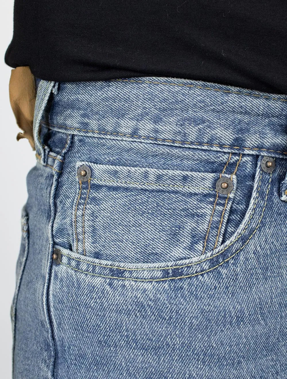 Calça Levis Jeans Masculina 501 Original Stretch Mid Rise Clara