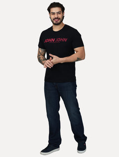 Camiseta John John Masculina Slim Fit Signature Preta