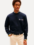 Moletom Tommy Hilfiger Masculino Treble Logos Azul Marinho