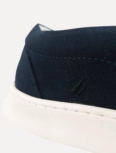Tênis Nautica Masculino Slip On Lona Azul Marinho/Vermelho