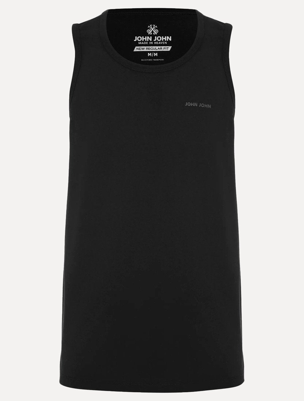 Regata John John Masculina New Regular Fit Rubber Logo Preto