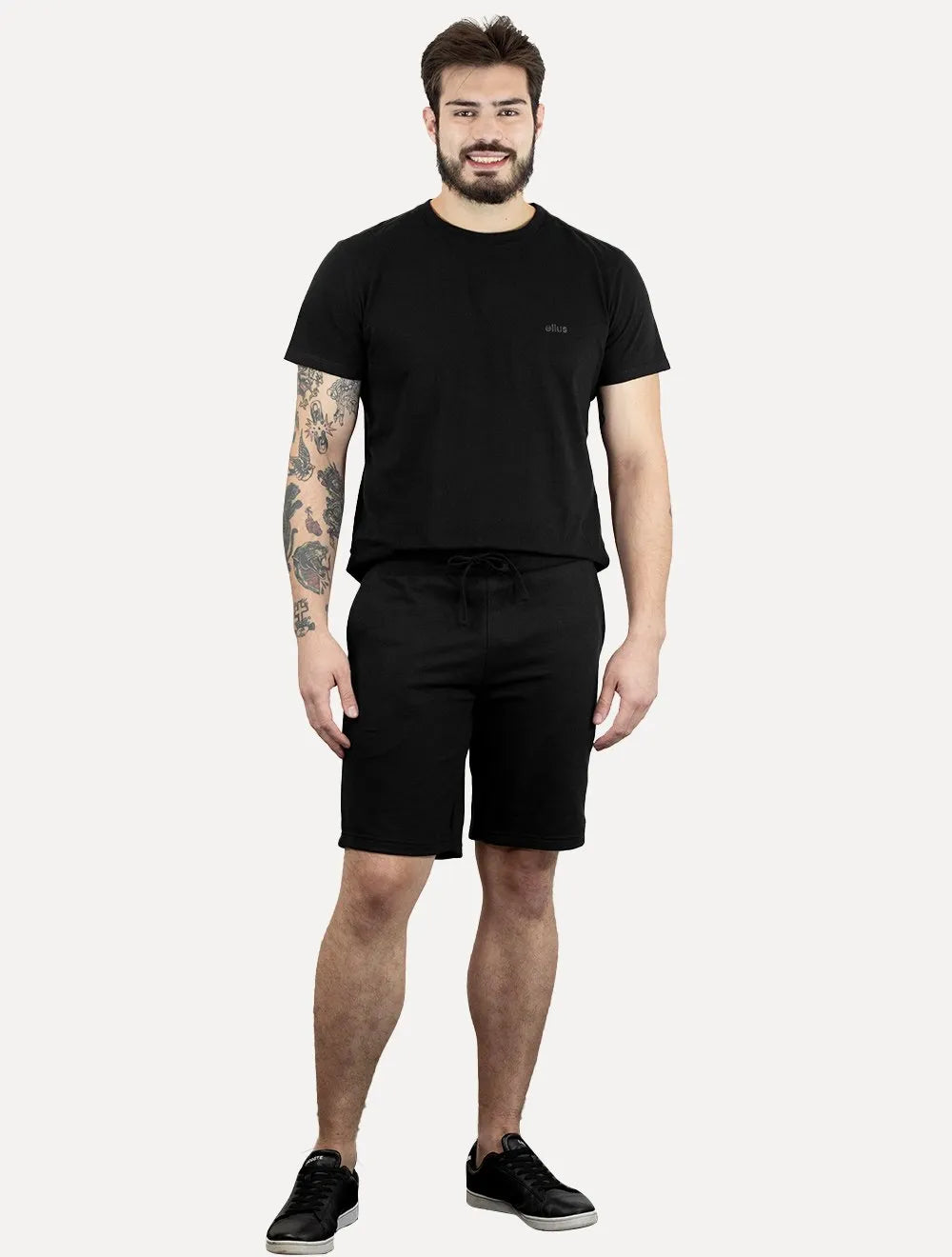 Bermuda John John Masculina Moletom Gray New Basic Preta