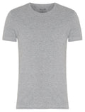 Camiseta Ellus Masculina Cotton Fine Classic Logo Mescla Cinza Claro