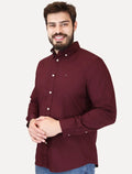 Camisa Tommy Hilfiger Masculina Regular THFlex Poplin Bordô